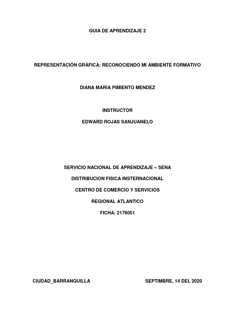 Guía del Ambiente Formativo SENA | PDF | Aprendizaje | Modificación de ...
