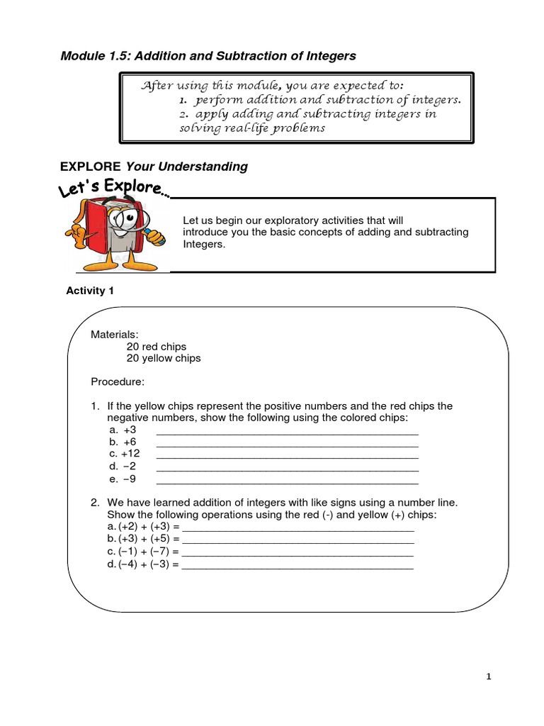 Adding and Subtracting Negative Numbers - Steps, Examples & Worksheet