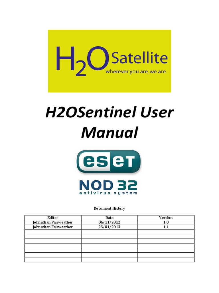 H2OSentinel User Manual Guide | PDF | Computer Virus | Antivirus Software