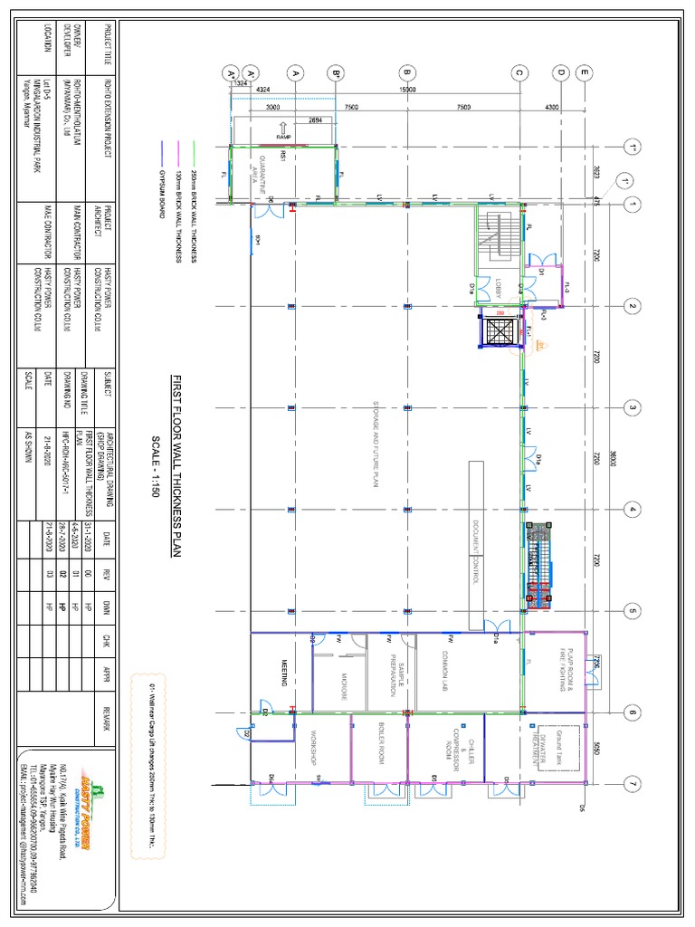 First Floor - Wall - Thickness - Plan | PDF
