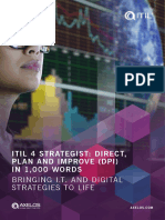 Itil 4 Strategist: Direct, Plan and Improve (Dpi) IN 1,000 WORDS