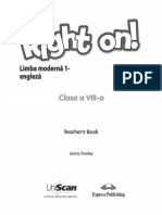 RightOn Limba Modernă 1 Clasa A VIII A Teacher S Book PDF