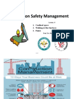 Construction Safety Management: 1. Confined Space 2. Welding & Hot Surfaces 3. Paints
