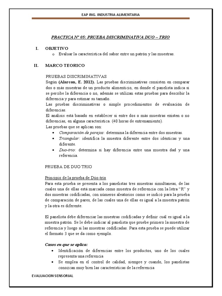 Prueba Discriminativa Duo - Trio | PDF | Science | Ciencia y Tecnología