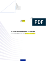 ICT Inception Report Template: Assessment of ICT Impacts of The (Name of The Initiative)