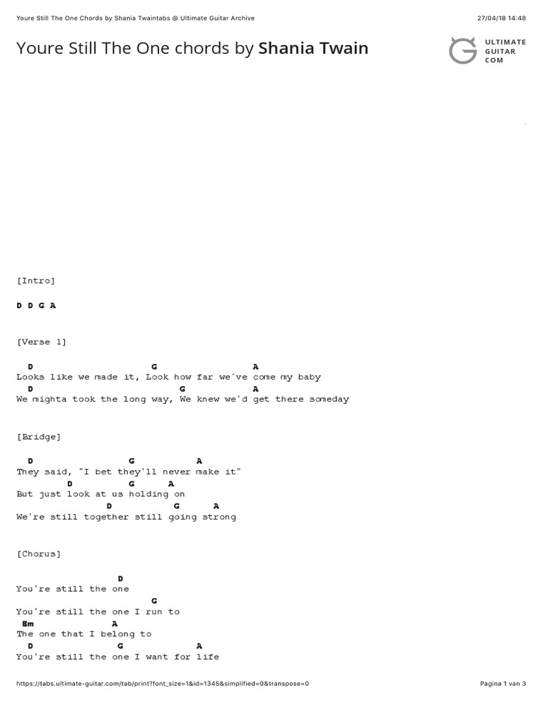 Still The One Chords