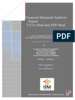 Financial Statement Analysis TATA Steel and JSW Steel