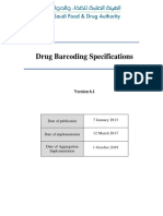 Drug Barcoding Specifications: Date of Publication 7 January 2013