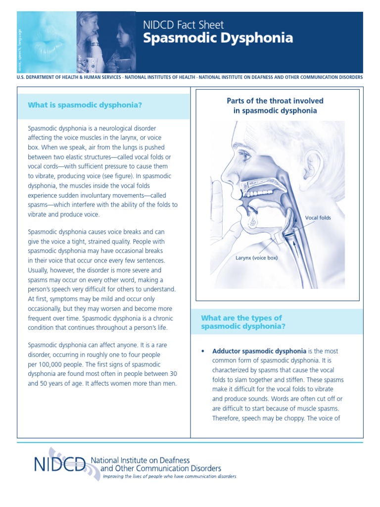 Spasmodic Dys Phon I A | PDF | Human Voice | Nervous System