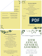 12 TH Annual General Assembly Programme