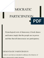 Democratic Participation and Decision Making