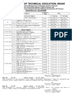 State Board of Technical Education, Bihar: Examination Programme