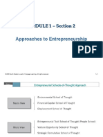 MODULE 1 - Section 2 Approaches To Entrepreneurship
