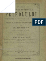 Cobalcescu Gr. - Originea Si Modulu de Zacere Alu Petrolului - Prelegeri Buc 1887