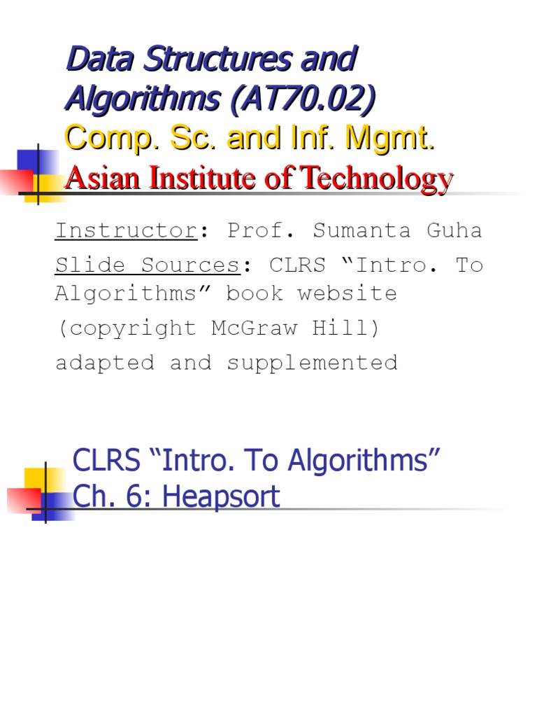 Data Structures and Algorithms (AT70.02) | PDF | Teaching Methods ...