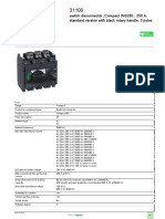 Product Data Sheet: Switch Disconnector, Compact INS250, 250 A, Standard Version With Black Rotary Handle, 3 Poles