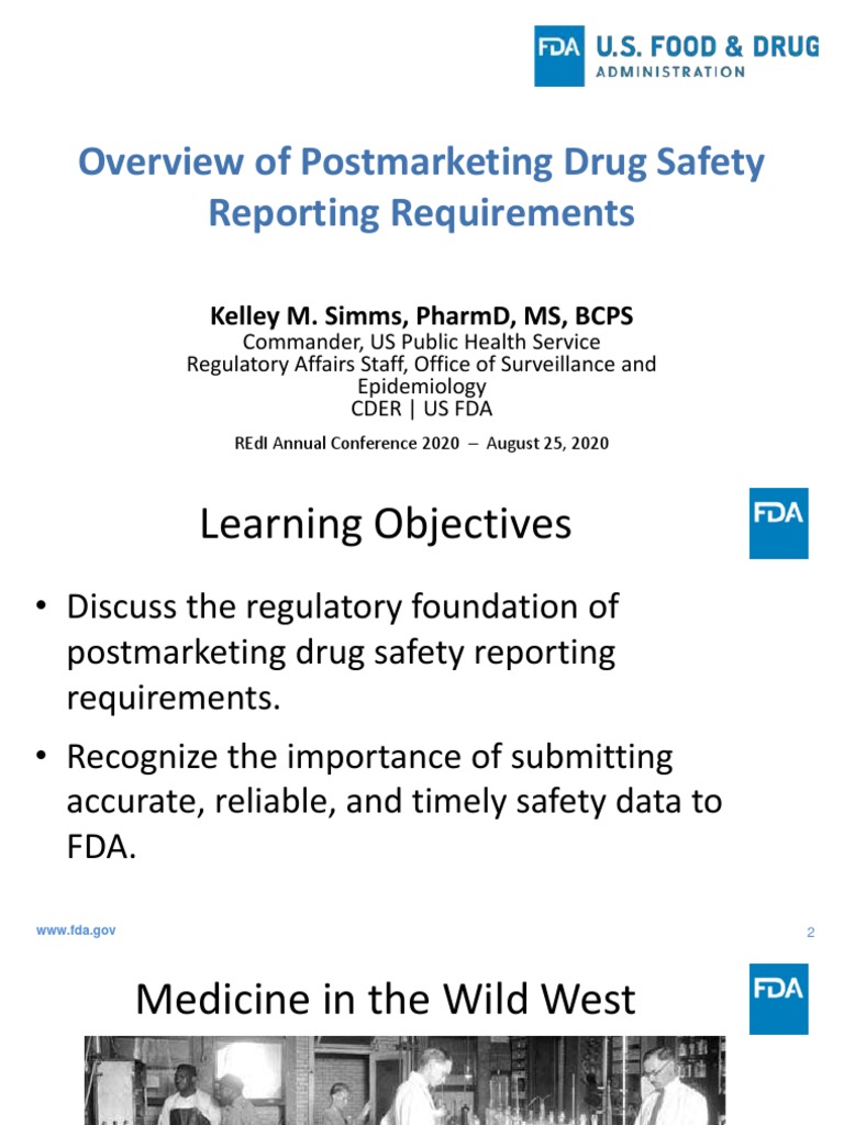 Overview of Postmarketing Drug Safety Reporting Requirements PDF
