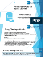 DRUG SHORTAGES: CAUSES AND POTENTIAL SOLUTIONS