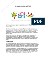 El riesgo de  Lima 2019