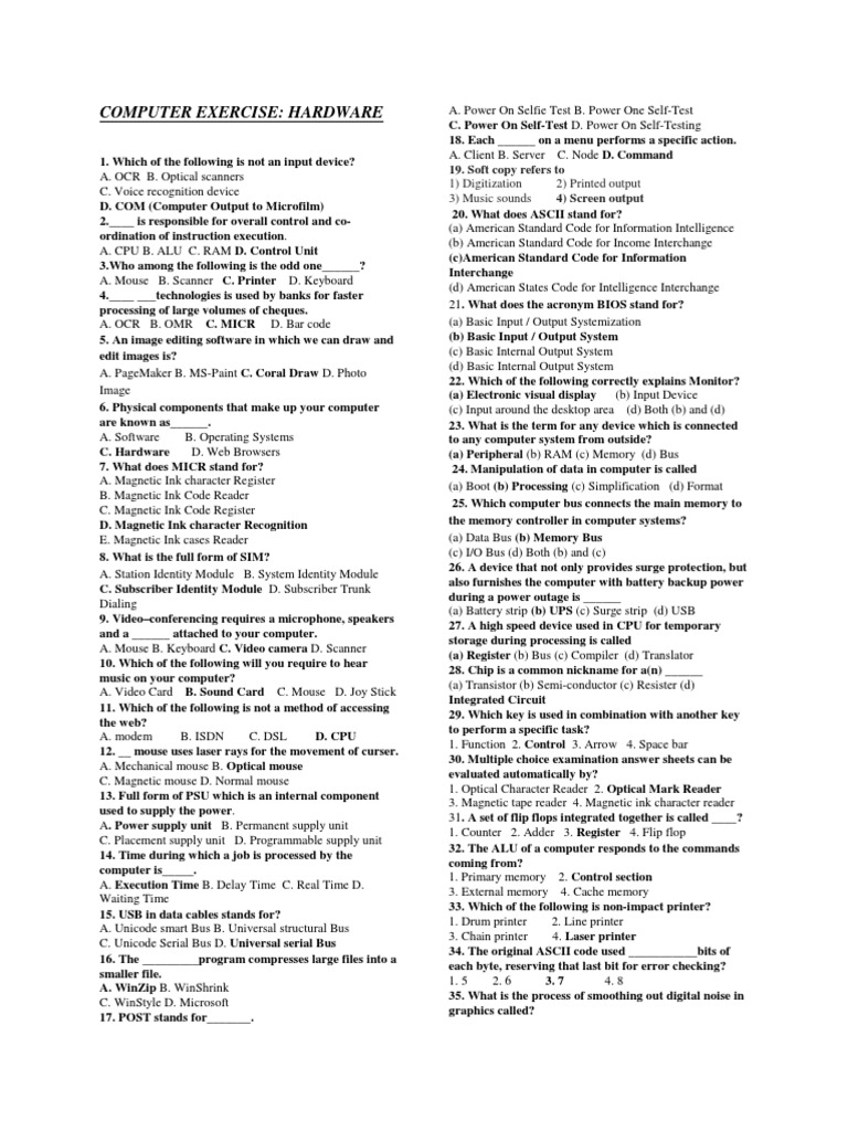 Hardware ! English PDF Printer Computer Data Storage