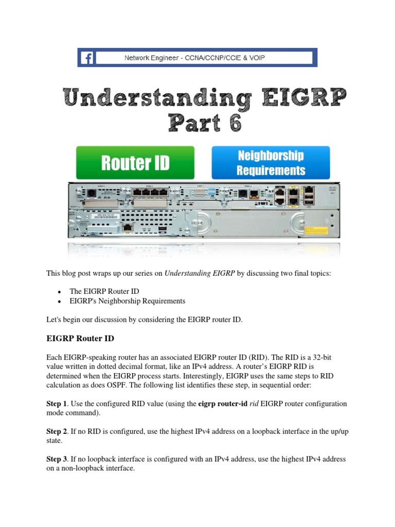 Understanding EIGRP - Part 6 | PDF | Router (Computing) | Internet ...
