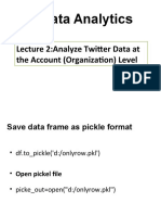 Lecture 2:analyze Twitter Data at The Account (Organization) Level