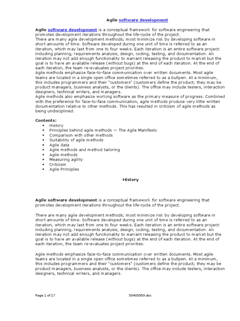 One Stop Agile Software Development Explained | PDF | Agile Software ...