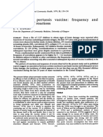 Toxicity of Probability of Reactions Vaccine: Frequency: Pertussis