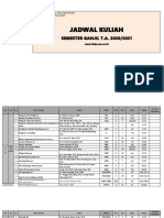 Jadwal Kuliah Semester Ganjil