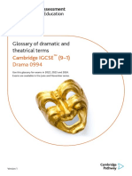Glossary of Dramatic and Theatrical Terms