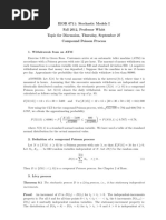 IEOR 6711: Stochastic Models I Fall 2012, Professor Whitt Topic For Discussion, Thursday, September 27 Compound Poisson Process