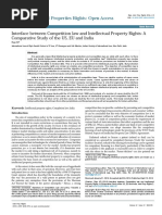 Interface Between Competition Law and Intellectual Property Rights A Comparative Study of The Us Eu and India Ipr.1000115