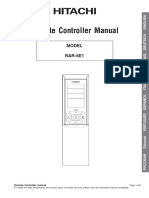 Remote Controller Manual: Model RAR-5E1