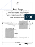 Test Page: Choose "Actual Size" in The Printing Preferences Select A4 in The Paper Size Printing Menu