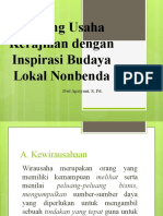 X. Peluang Usaha Kerajinan Dengan Inspirasi Budaya Lokal Nonbenda