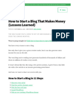 How To Start A Blog That Makes Money (Lessons Learned)