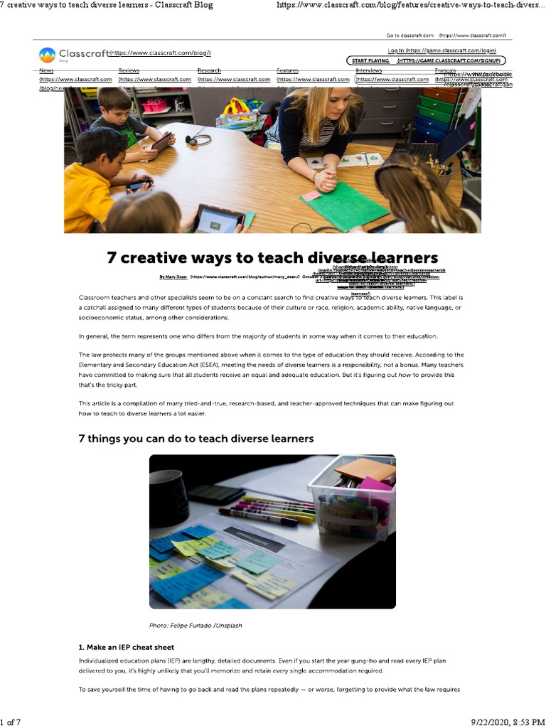 Creative Ways To Teach Learners | PDF