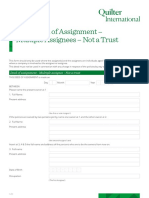 Deed of Assignment - Multiple Assignee - Not A Trust