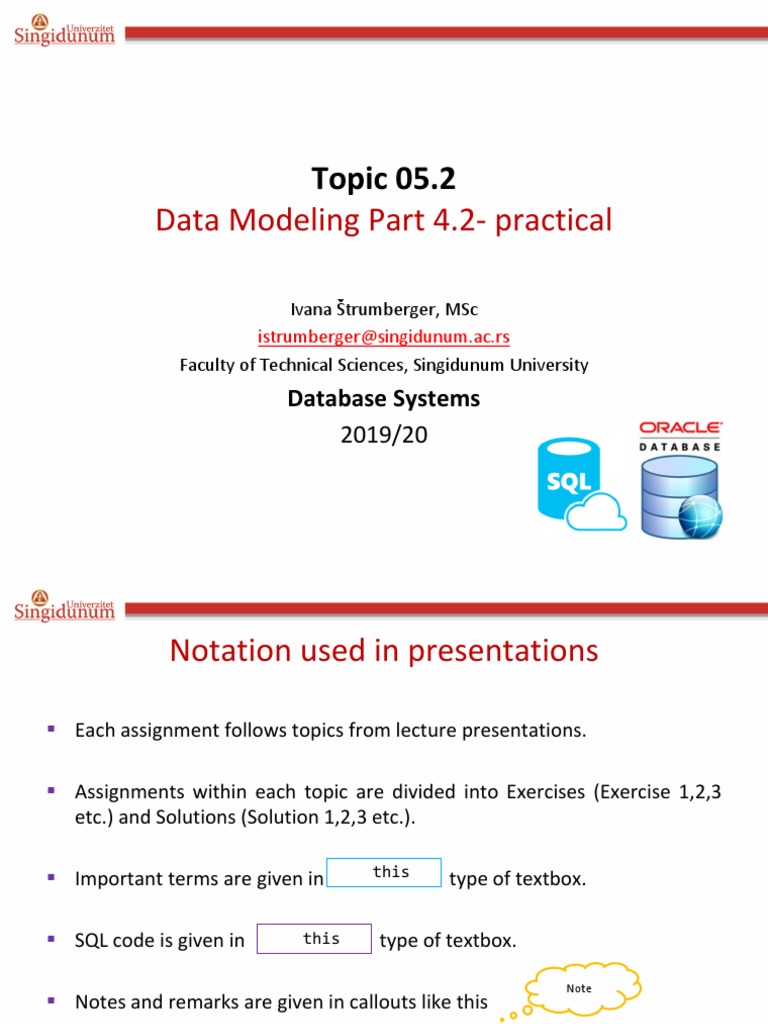 5.2. Data Modeling Part 4.2 - Practical | PDF | Sql | Databases