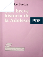 LeBreton Una Breve Historia de La Adolescencia PDF