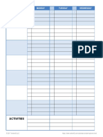 Student Planner by Weekday