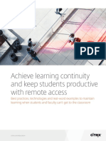 Achieve Learning Continuity and Keep Students Productive