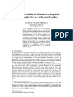 The Interpretation of Discourse Categories: Cartography For A Crash-Proof Syntax