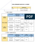 Rutina Diaria para Aprender Inglés en 3 o 4 Meses