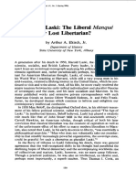 Harold J. Laski: The Liberal Manque' or Lost Libertarian?: Arthur A. Ekirch