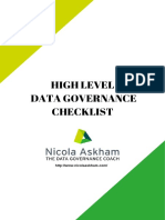 High Level Data Governance Checklist: Stylegirls Presents