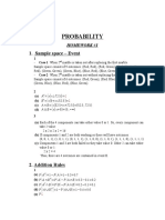 Probability: 1. Sample Space - Event