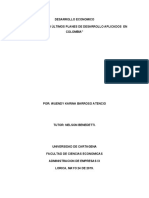 planes de desarrollo de los ultimos 3 años en colombia.