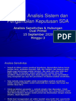 SA-6021 Analisis Sistem Dan Pengambilan Keputusan SDA (Hub Dual Primal) - Minggu Ke-3 PDF