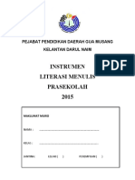 Literasi menulis prasekolah Gua Musang